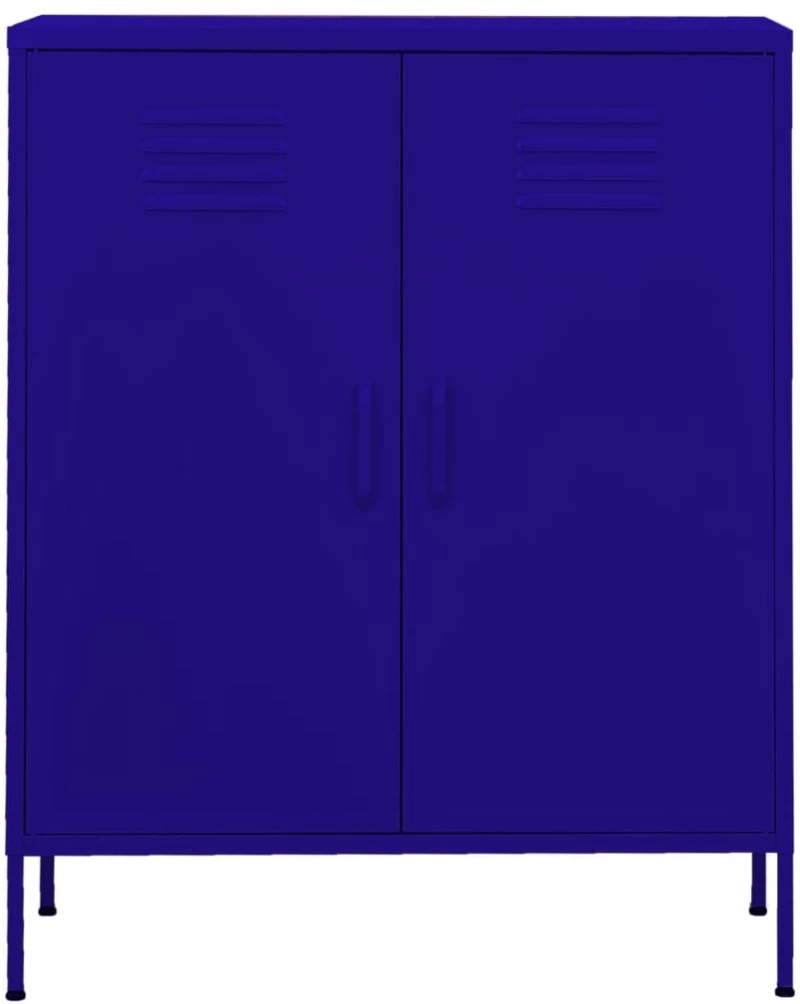 vidaXL Ντουλάπι Αποθήκευσης Ναυτικό Μπλε 80 x 35 x 101,5 εκ. Ατσάλινο N/A Μπλε
