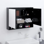 vidaXL Ντουλάπι Μπάνιου με Καθρέφτη Ανθρακί 80 x 15 x 60 εκ. από MDF N/A Ανθρακί