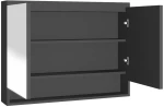 vidaXL Ντουλάπι Μπάνιου με Καθρέφτη Ανθρακί 80 x 15 x 60 εκ. από MDF N/A Ανθρακί