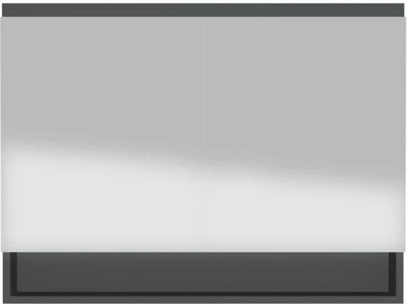 vidaXL Ντουλάπι Μπάνιου με Καθρέφτη Ανθρακί 80 x 15 x 60 εκ. από MDF N/A Ανθρακί