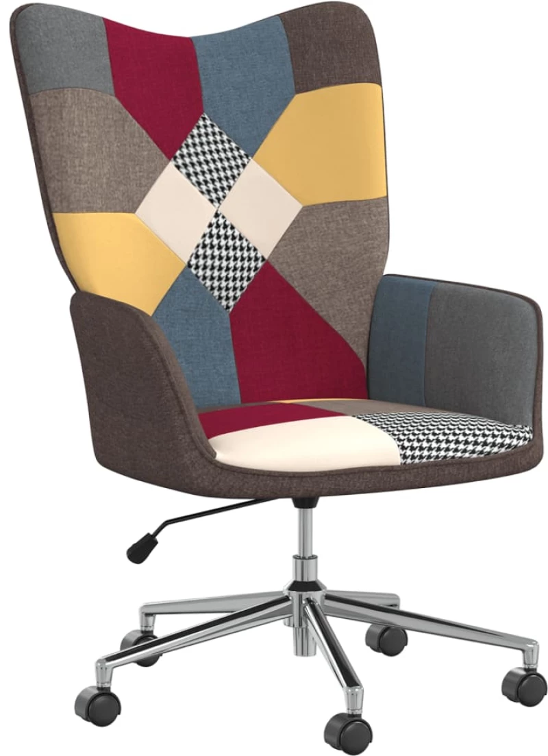 vidaXL Πολυθρόνα Relax Σχέδιο Patchwork Υφασμάτινη  Πολύχρωμο