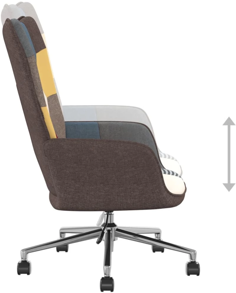 vidaXL Πολυθρόνα Relax Σχέδιο Patchwork Υφασμάτινη  Πολύχρωμο