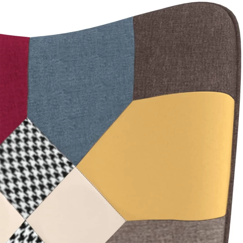 vidaXL Πολυθρόνα Relax Σχέδιο Patchwork Υφασμάτινη  Πολύχρωμο