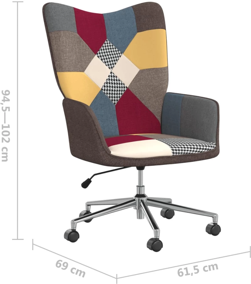 vidaXL Πολυθρόνα Relax Σχέδιο Patchwork Υφασμάτινη  Πολύχρωμο