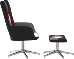 vidaXL Πολυθρόνα Relax Σχέδιο Patchwork Υφασμάτινη με Σκαμπό  Πολύχρωμο