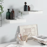 vidaXL Ράφια Τοίχου 2 τεμ. Γυαλιστερό Λευκό 23 x 23,5 x 3,8 εκ. MDF 23 x 23.5 x 3.8 cm Λευκό