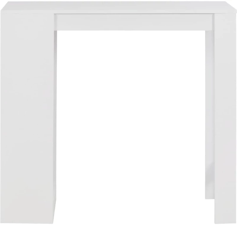 vidaXL Τραπέζι Μπαρ με Ράφια Λευκό 110 x 50 x 103 εκ. N/A Λευκό