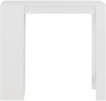 vidaXL Τραπέζι Μπαρ με Ράφια Λευκό 110 x 50 x 103 εκ. N/A Λευκό