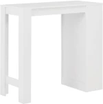 vidaXL Τραπέζι Μπαρ με Ράφια Λευκό 110 x 50 x 103 εκ. N/A Λευκό