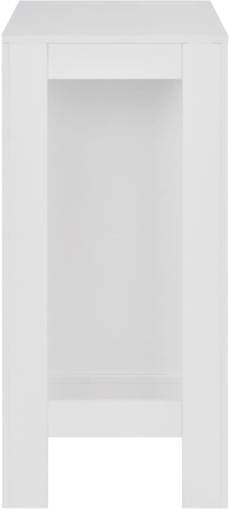 vidaXL Τραπέζι Μπαρ με Ράφια Λευκό 110 x 50 x 103 εκ. N/A Λευκό