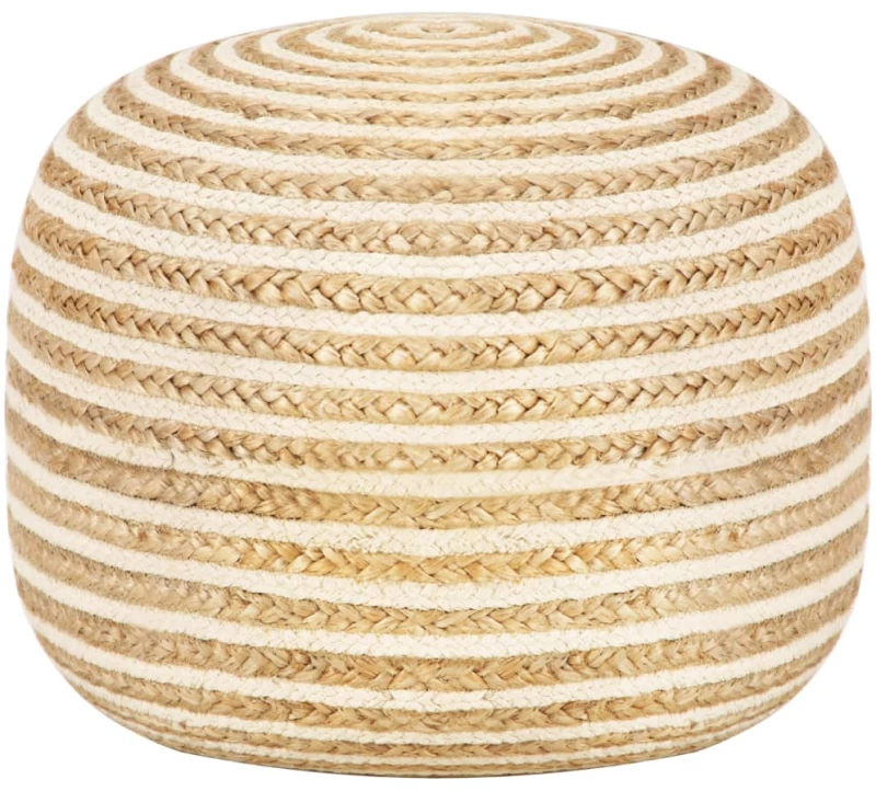 vidaXL Πουφ Χειροποίητο 45 x 30 εκ. από Γιούτα 45 x 30 cm Καφέ