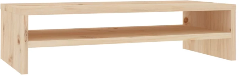 vidaXL Βάση Οθόνης 50 x 24 x 13 εκ. από Μασίφ Ξύλο Πεύκου N/A Καφέ