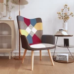 vidaXL Πολυθρόνα Relax Σχέδιο Patchwork Υφασμάτινη  Πολύχρωμο