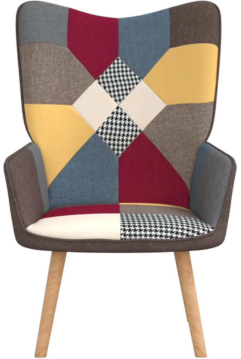 vidaXL Πολυθρόνα Relax Σχέδιο Patchwork Υφασμάτινη  Πολύχρωμο
