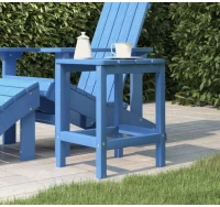 vidaXL Τραπέζι Κήπου Adirondack Γαλάζιο 38 x 38 x 46 εκ. από HDPE N/A Μπλε