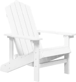vidaXL Καρέκλα Κήπου Adirondack Λευκή από HDPE N/A Λευκό