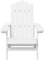 vidaXL Καρέκλα Κήπου Adirondack Λευκή από HDPE N/A Λευκό