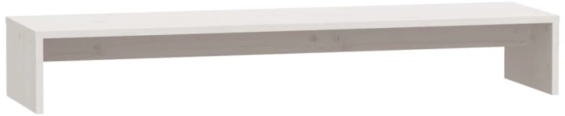 vidaXL Βάση Οθόνης Λευκή 100 x 27 x 15 εκ. από Μασίφ Ξύλο Πεύκου N/A Λευκό