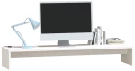 vidaXL Βάση Οθόνης Λευκή 100 x 27 x 15 εκ. από Μασίφ Ξύλο Πεύκου N/A Λευκό