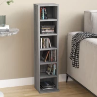 vidaXL Έπιπλο για CD Γκρι Sonoma 21x20x88 εκ. από Επεξεργασμένο Ξύλο N/A Γκρι
