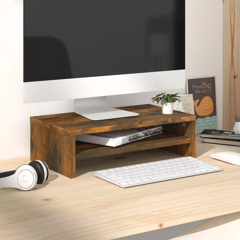 vidaXL Βάση Οθόνης Καπνιστή Δρυς 42x24x13 εκ. από Επεξεργασμένο Ξύλο N/A Καφέ