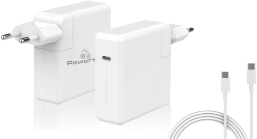 POWERTECH Φορτιστής laptop PT-704 για Apple, USB Type-C PD, 61W, λευκό