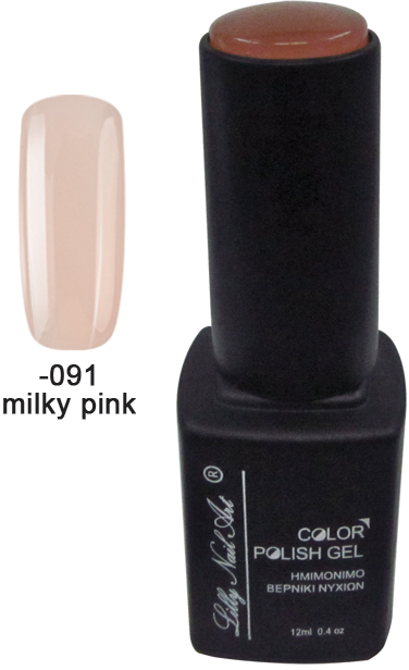 Ημιμόνιμο τριφασικό μανό 12ml - Milky pink (για γαλλικό) [40504008-091]