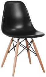 Καρέκλα COLT Μαύρο PP/Ξύλο 46x52x82cm