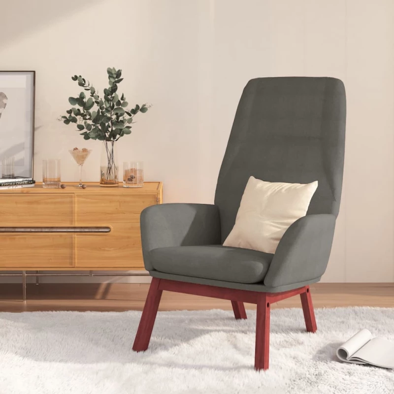 vidaXL Πολυθρόνα Relax Ανοιχτό Γκρι Υφασμάτινη  Γκρι