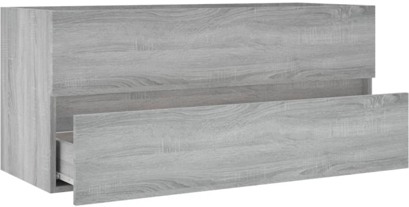 vidaXL Ντουλάπι Νιπτήρα Γκρι Sonoma 100x38,5x45 εκ. Επεξεργασμένο Ξύλο N/A Γκρι