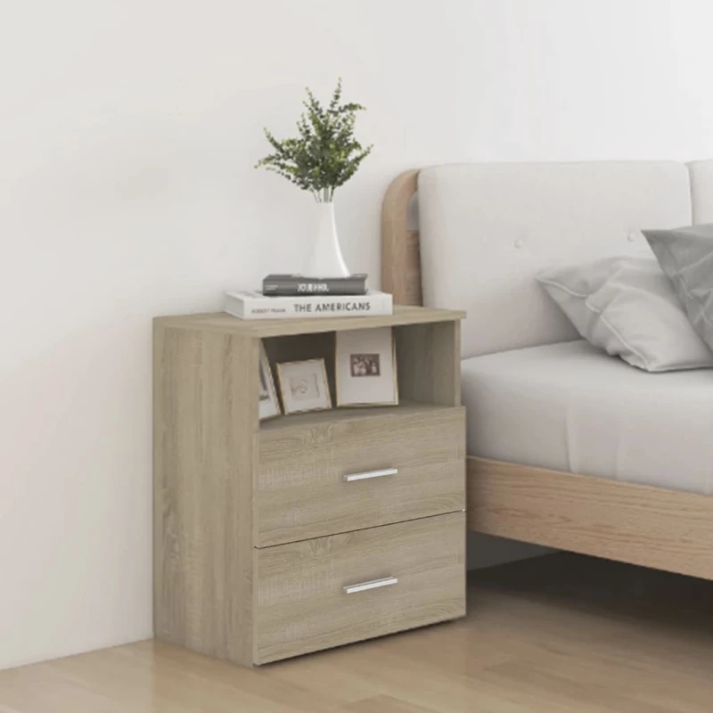 vidaXL Κομοδίνο Sonoma Δρυς 50 x 32 x 60 εκ. N/A Καφέ