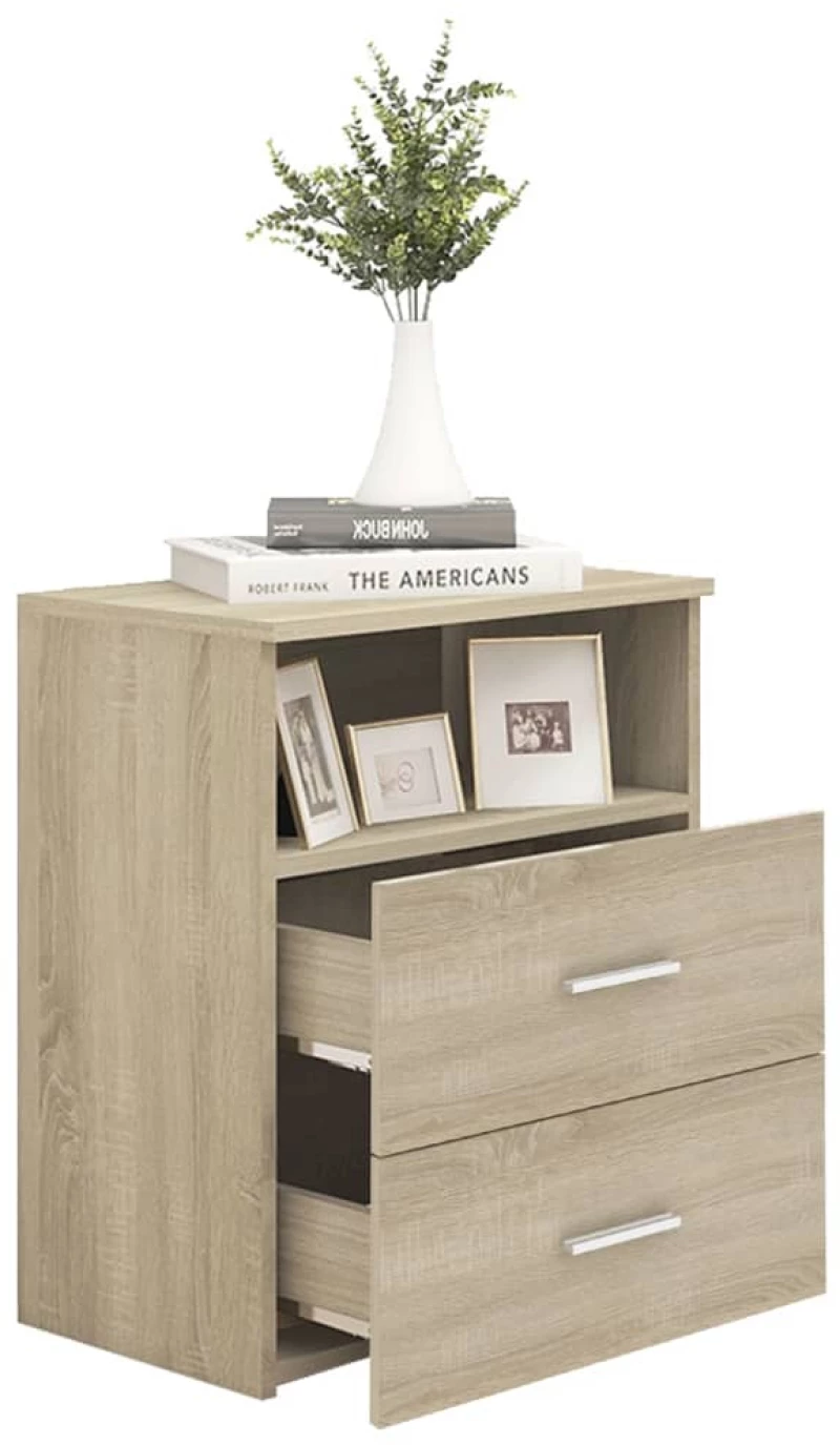 vidaXL Κομοδίνο Sonoma Δρυς 50 x 32 x 60 εκ. N/A Καφέ