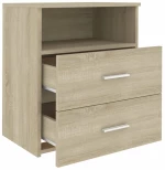 vidaXL Κομοδίνο Sonoma Δρυς 50 x 32 x 60 εκ. N/A Καφέ