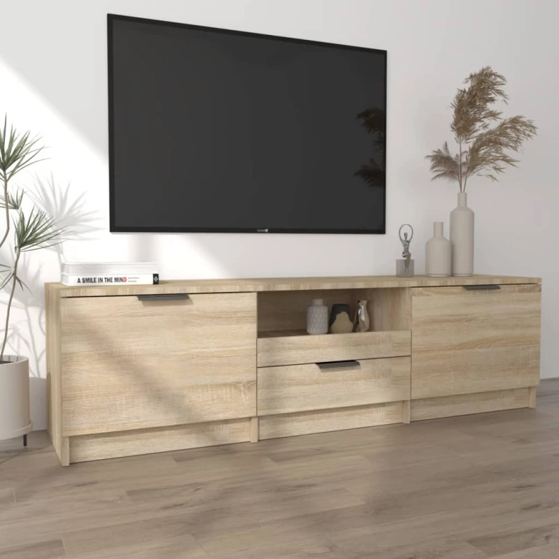 vidaXL Έπιπλο Τηλεόρασης Sonoma Δρυς 140x35x40 εκ. Επεξεργασμένο Ξύλο N/A Καφέ