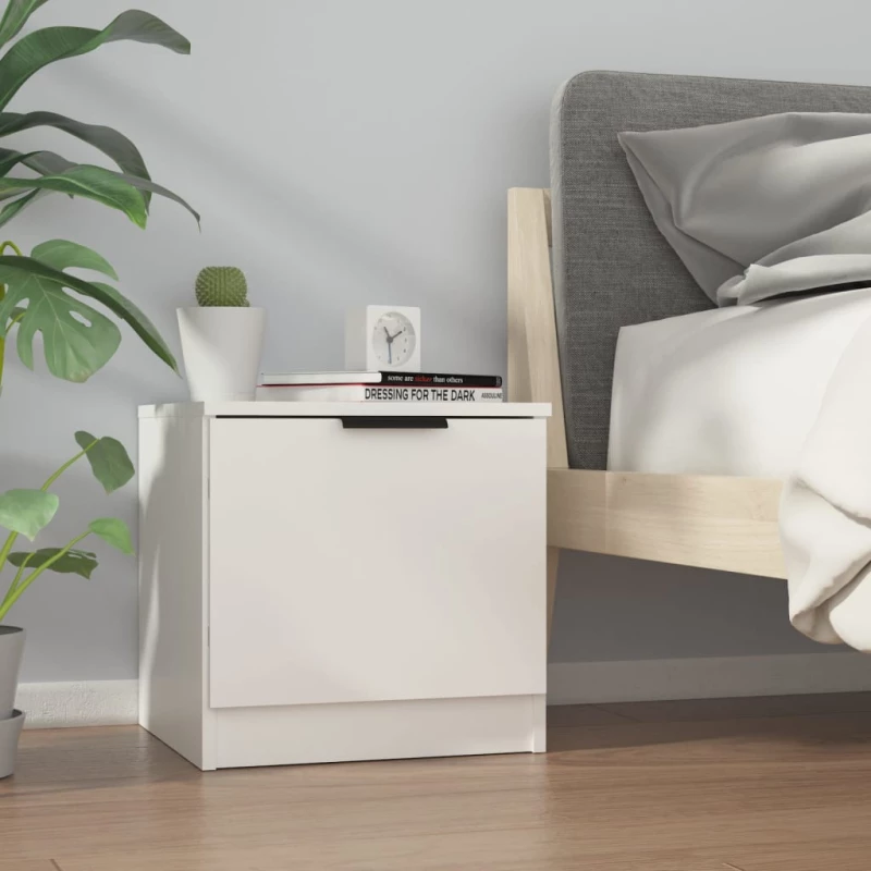 vidaXL Κομοδίνα 2 τεμ. Λευκά 40 x 39 x 40 εκ. N/A Λευκό
