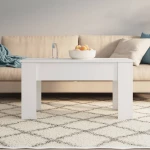 vidaXL Τραπεζάκι Σαλονιού Λευκό 101 x 49 x 52 εκ. Επεξεργασμένο Ξύλο N/A Λευκό