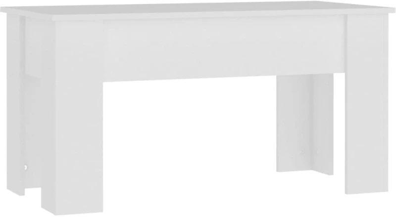 vidaXL Τραπεζάκι Σαλονιού Λευκό 101 x 49 x 52 εκ. Επεξεργασμένο Ξύλο N/A Λευκό