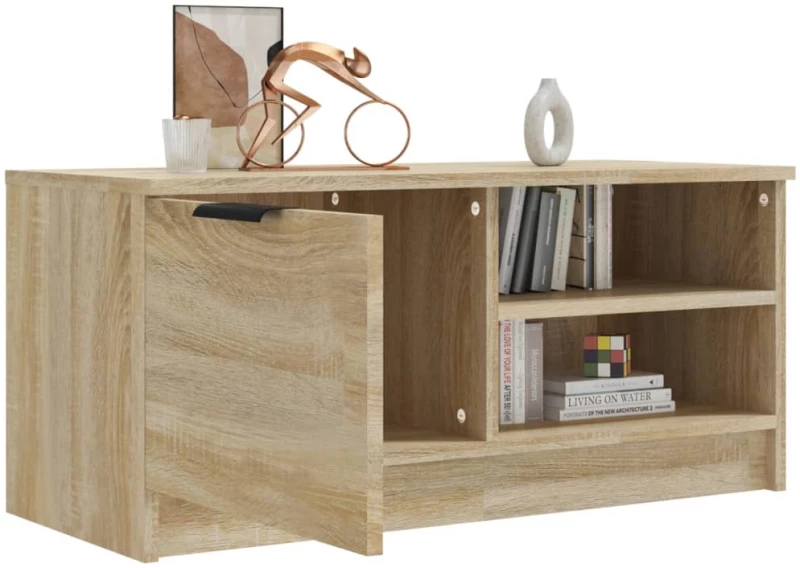 vidaXL Έπιπλο Τηλεόρασης Sonoma Δρυς 80 x 35 x 36,5 εκ. Επεξεργ. Ξύλο N/A Καφέ