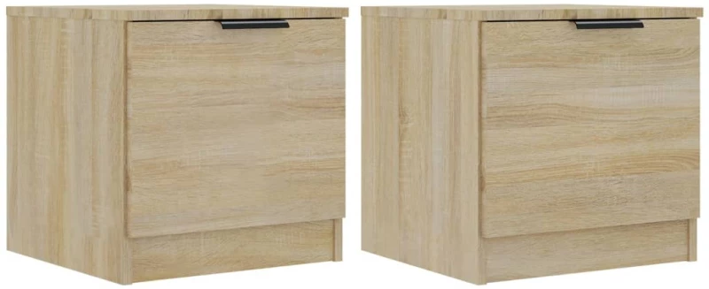 vidaXL Κομοδίνα 2 τεμ. Sonoma Δρυς 40 x 39 x 40 εκ. N/A Καφέ