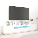vidaXL Έπιπλο Τηλεόρασης με LED Λευκό 200 x 35 x 40 εκ. N/A Λευκό
