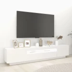 vidaXL Έπιπλο Τηλεόρασης με LED Λευκό 200 x 35 x 40 εκ. N/A Λευκό