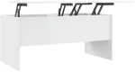 vidaXL Τραπεζάκι Σαλονιού Γυαλ. Λευκό 102x50,5x46,5 εκ. Επεξεργ. Ξύλο N/A