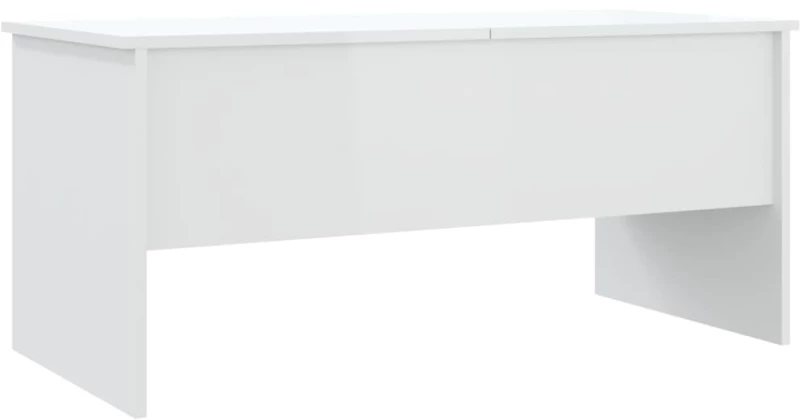 vidaXL Τραπεζάκι Σαλονιού Γυαλ. Λευκό 102x50,5x46,5 εκ. Επεξεργ. Ξύλο N/A