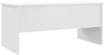 vidaXL Τραπεζάκι Σαλονιού Γυαλ. Λευκό 102x50,5x46,5 εκ. Επεξεργ. Ξύλο N/A