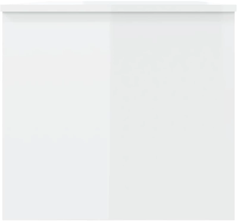 vidaXL Τραπεζάκι Σαλονιού Γυαλ. Λευκό 102x50,5x46,5 εκ. Επεξεργ. Ξύλο N/A