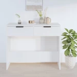 vidaXL Τραπέζι Κονσόλα Λευκό 90 x 36 x 75 εκ. από Επεξεργασμένο Ξύλο N/A Λευκό