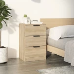 vidaXL Κομοδίνο Sonoma Δρυς 40 x 36 x 65 εκ. N/A Καφέ