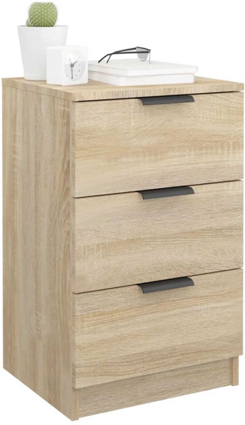 vidaXL Κομοδίνο Sonoma Δρυς 40 x 36 x 65 εκ. N/A Καφέ