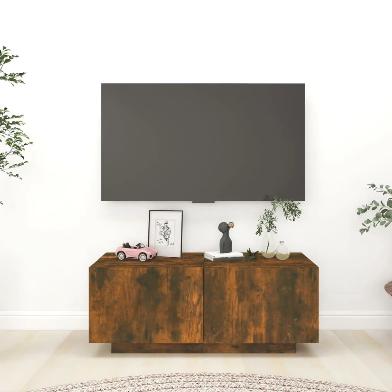 vidaXL Έπιπλο Τηλεόρασης Καπνιστή Δρυς 100x35x40 εκ. Επεξ. Ξύλο N/A Καφέ