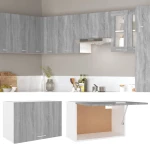 vidaXL Ντουλάπι Κρεμαστό Γκρι Sonoma 60x31x40 εκ. Επεξεργασμένο Ξύλο  Γκρι